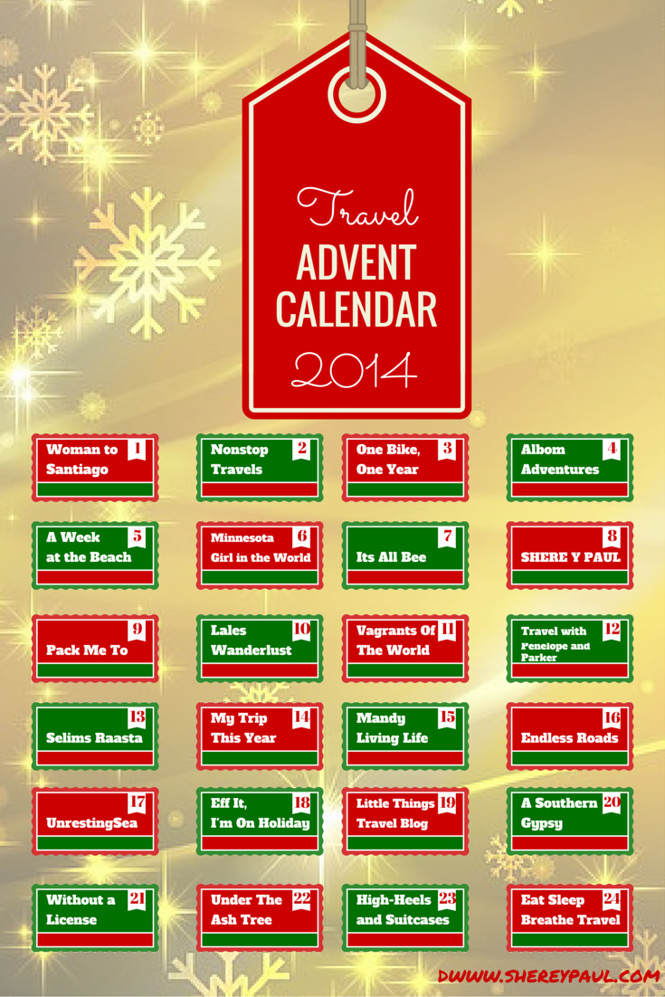 travel advent calendar participants