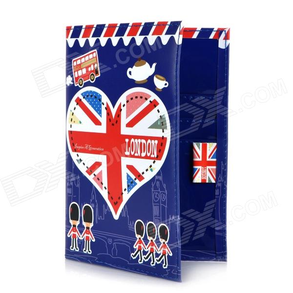 I Love London Pattern PU Leather Passport Holder