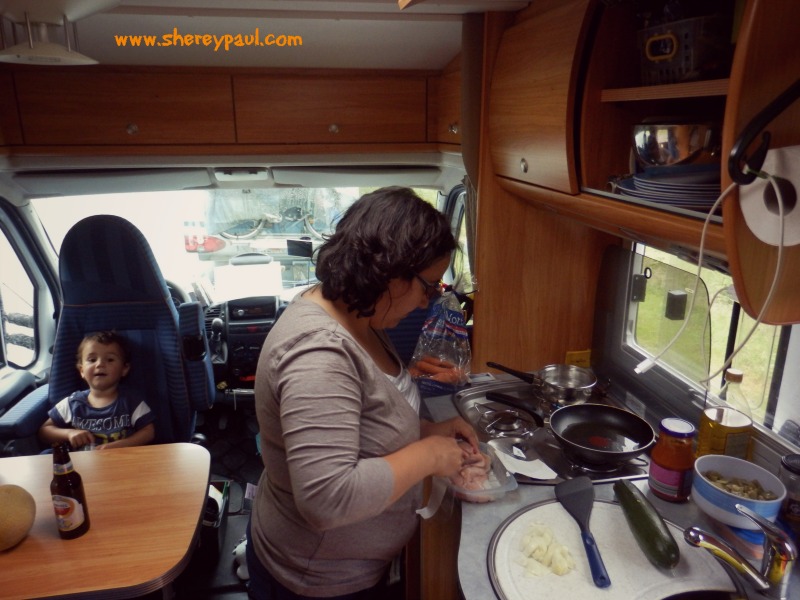 Our rv had all things needed for a holiday: from cookware to outdoor table and chairs